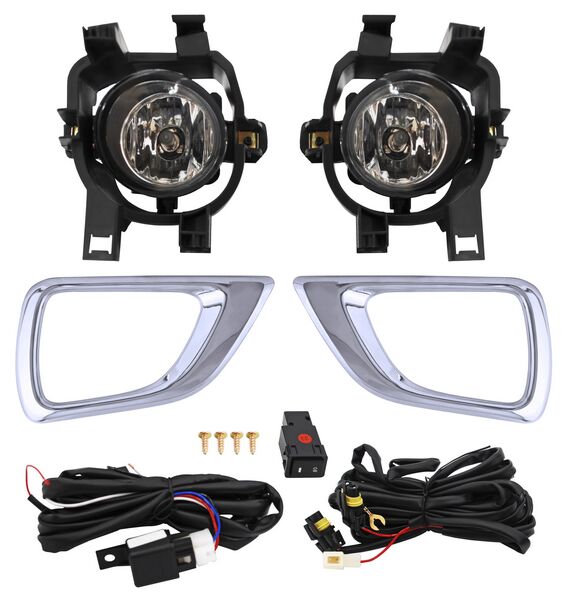 FARO NIEBLA NISSAN PU NP300/ FRONTIER 16-20 C/BISEL CROM FONDO NEGRO JGO ALD202 ECOCN DMV 287 550.08