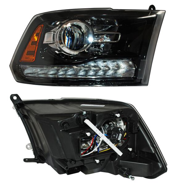 FARO DODGE PU 16-19 FONDO NEGRO C/LUZ DE DIA TYC CCC DER