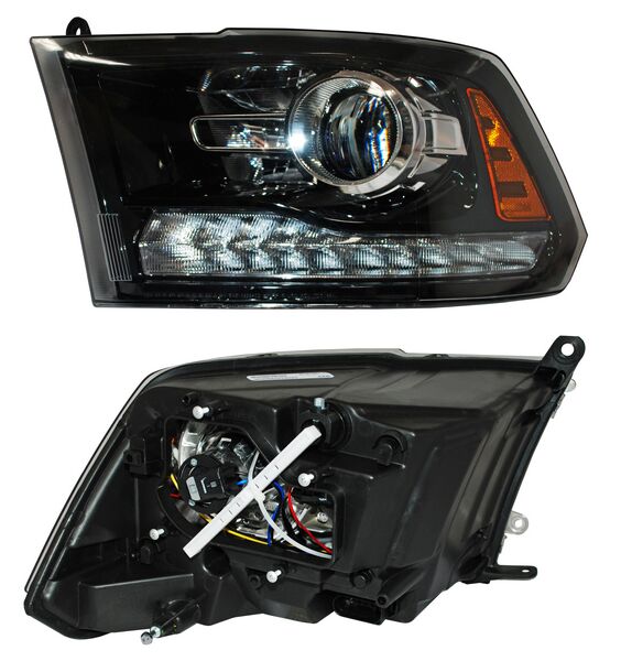 FARO DODGE PU 16-19 FONDO NEGRO C/LUZ DE DIA TYC CCC IZQ