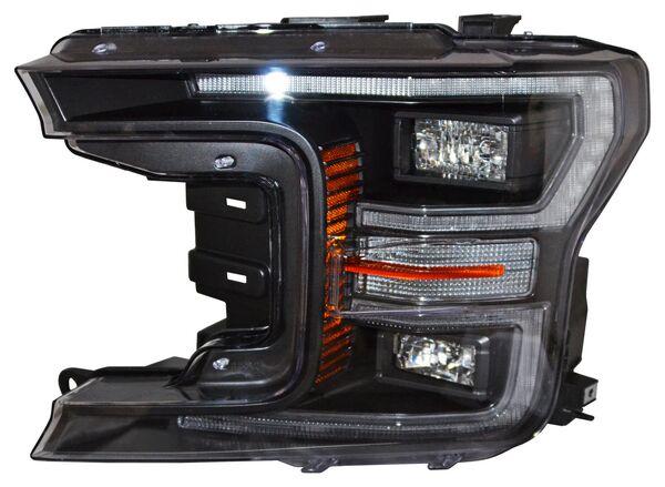 FARO FORD PU 18-20 FONDO NEGRO LEDS TYC2 IZQ