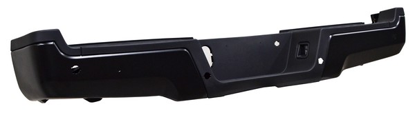 DEFENSA TRAS FORD SUPER DUTY 17-19 COMPLETA C/HOYO P/SENS NEGRA Q10