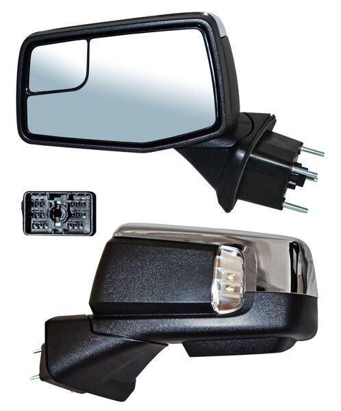 ESPEJO CHEV PU GMC SIERRA 19-23 ELECT CROM C/DESEMP C/PUNTO CIEGO C/DIRECC C/LUZ INF C/MEM AUTOABATIBLE 13 PINES IZQ