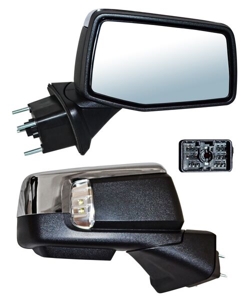 ESPEJO CHEV PU GMC SIERRA 19-23 ELECT CROM C/DESEMP C/SENS TEMP C/DIRECC C/LUZ INF C/MEM AUTOABATIBLE 15 PINES DER