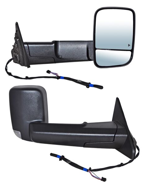 ESPEJO DODGE PU 19-22 RAM LINEA NUEVA ELECT POROSO C/DIRECC C/LUZ INF C/SENS PUNTO CIEGO TELESCOPICO 9 PINES DER