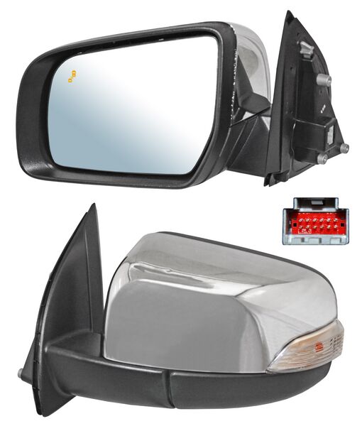 ESPEJO RANGER 17-23 ELECT CROM C/SENSOR PUNTO CIEGO C/LUZ INF AUTOABATIBLE C/DESEMP IZQ