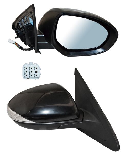 ESPEJO MAZDA 3 10-13 ELECT P/PINT C/DESEMP C/DIRECC C/SENSOR PUNTO CIEGO 8 PINES BBB DER