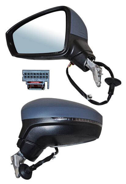 ESPEJO TIGUAN 18-24 ELECT P/PINT C/DIRECC C/DESEMP 6 PINES IZQ