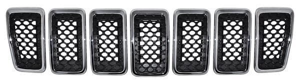 PARRILLA CHEROKEE 19-20 C/MOLD CROMADA JGO 7 PZAS
